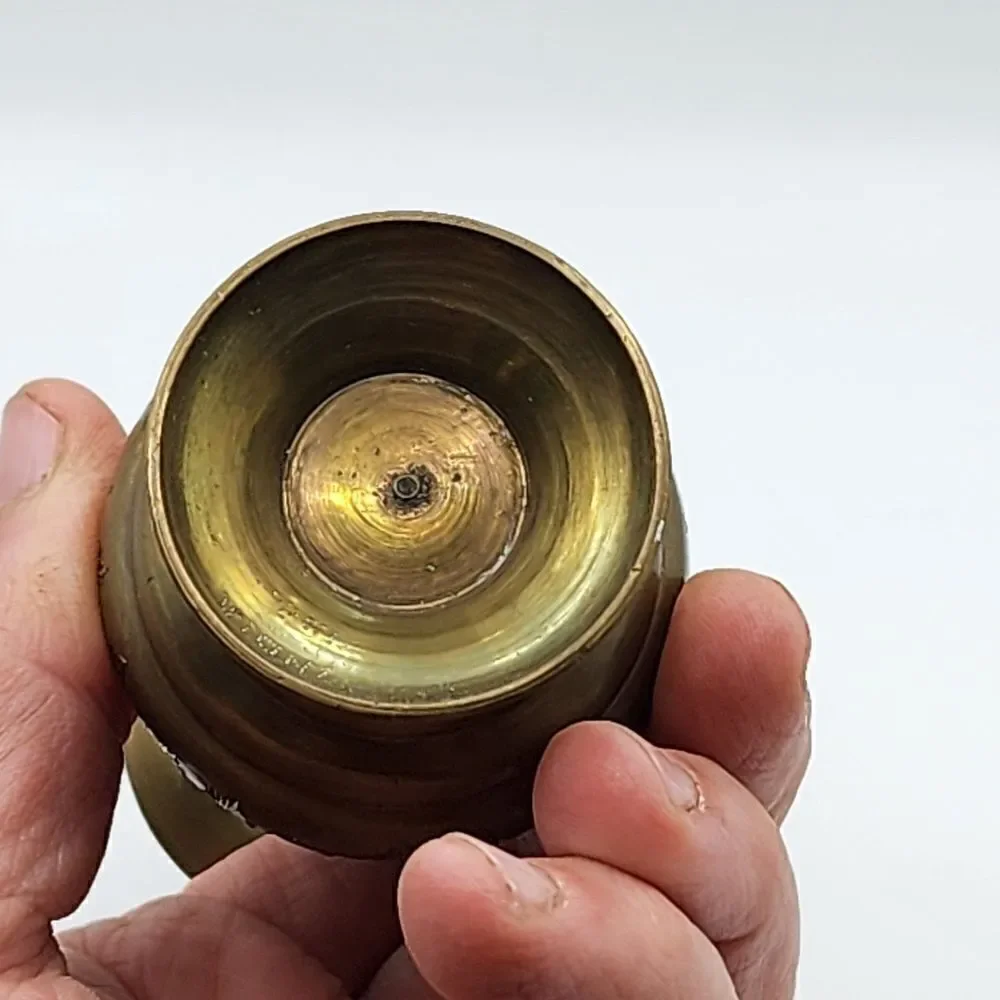 Vintage Brass Bud Vase India Hand Engraved  Design